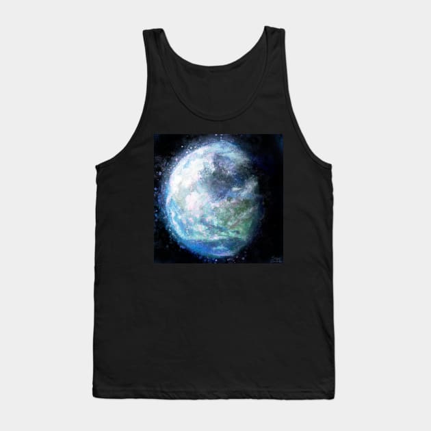 Painted Earth Expressionist Painting Tank Top by BonBonBunny